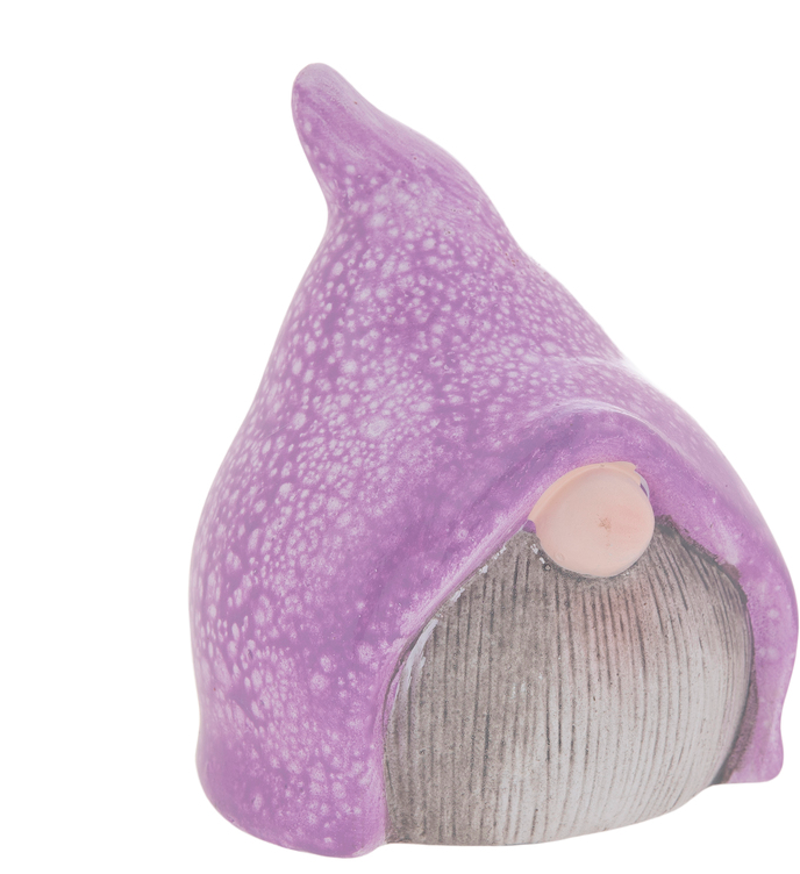 Hobby Lobby Easter Spring 2021 Purple Hat Gnome Head Resin Figurine New