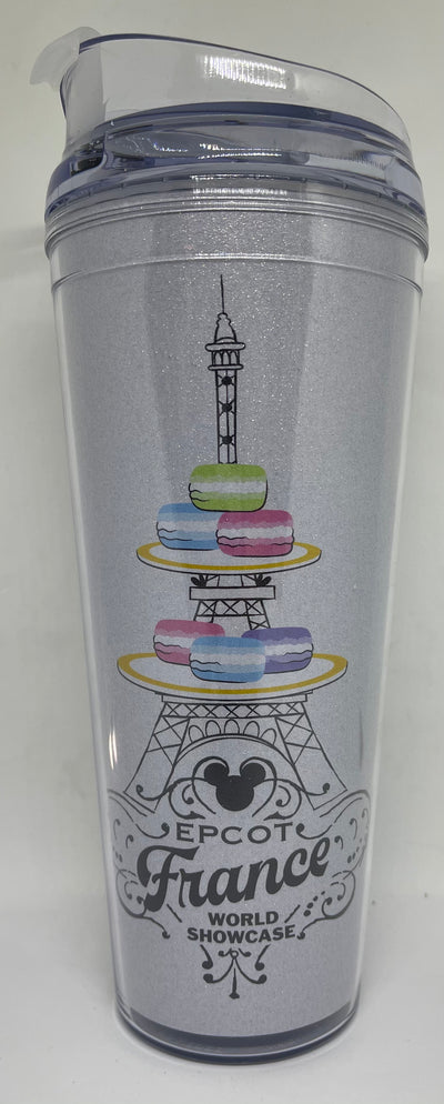 Disney Parks Epcot France Mickey Icon Macaroons Tumbler with Lid New