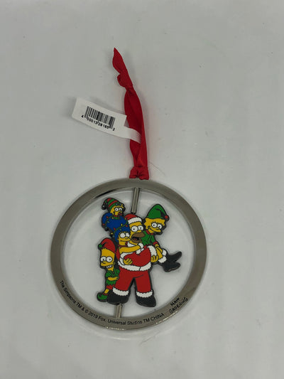 Universal Studios The Simpsons Santa Holiday Spinner Metal Ornament New with Tag