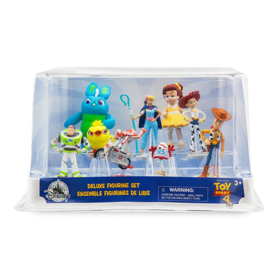 Disney Store Toy Story 4 Deluxe Figurine Set Cake Topper 9 Pieces New with Box