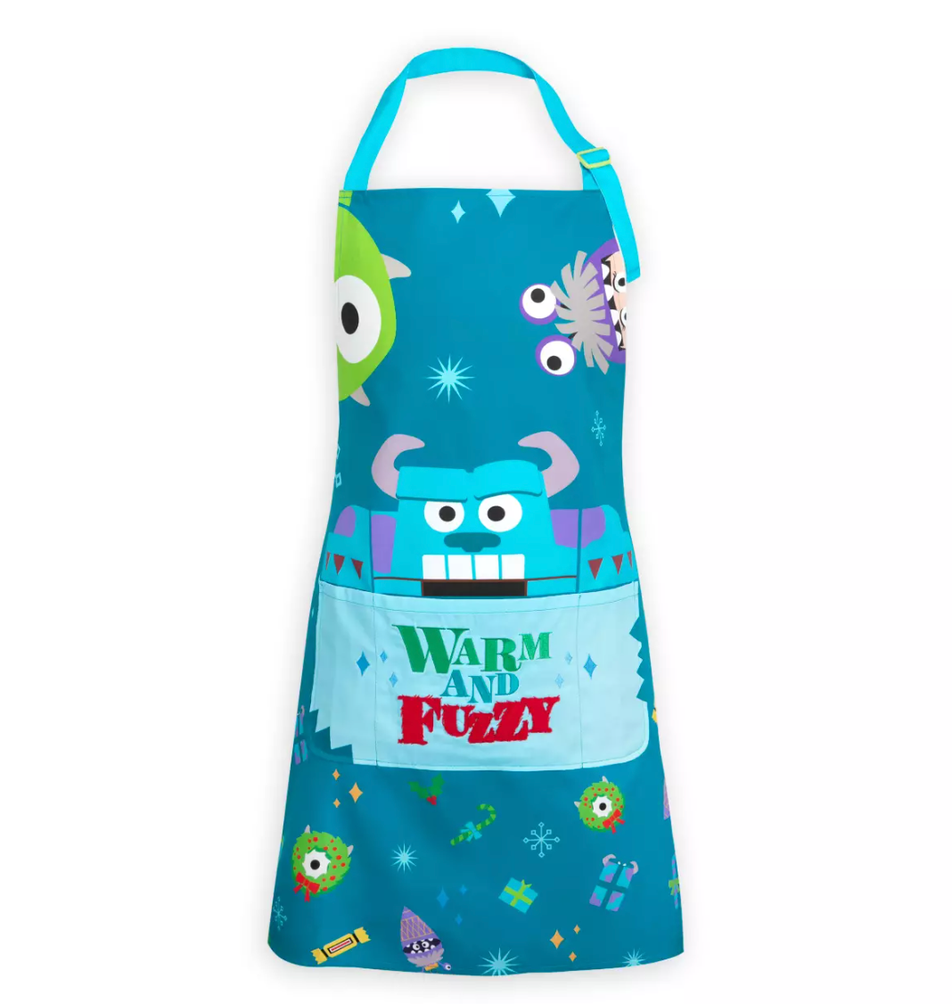 Disney Parks Monsters, Inc. Warm and Fuzzy Holiday Apron for Adults New with Tag