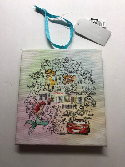 Disney Parks Art of Animation Resort Canvas Print Christmas Ornament New W Tag