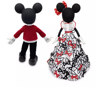 Disney Mickey and Minnie Limited Edition Valentine's Day Doll Set New with Box