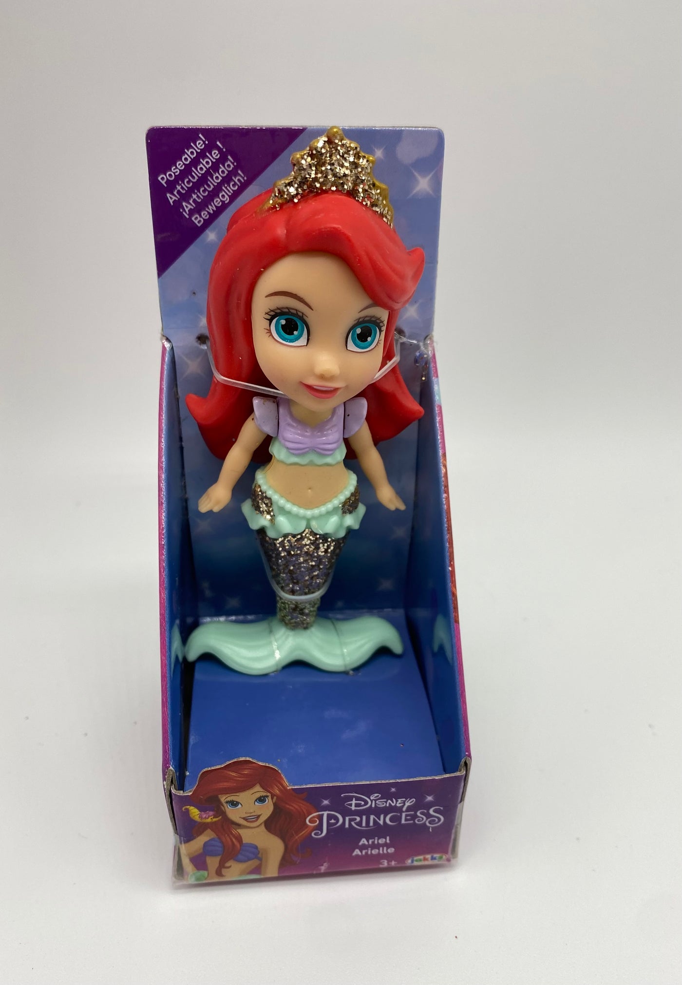 Disney Princess Ariel Mini Gold Glitter Toddler Doll New with Box