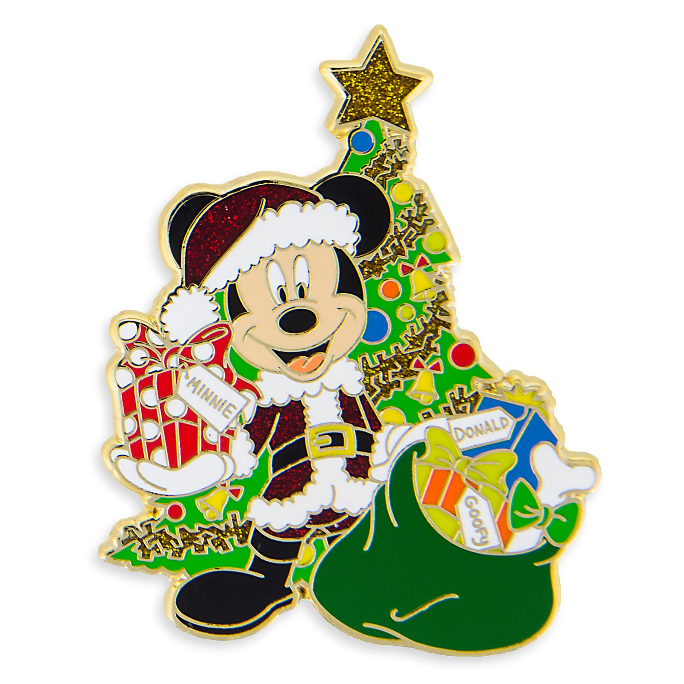 Disney Parks Santa Mouse Holiday Pin New with Card