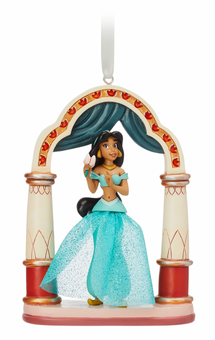 Disney Sketchbook Jasmine Fairytale Moments Aladdin Christmas Ornament New Tag