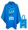 M&M's World Blue Characters Poncho in Tote Bag One Size New with Tag