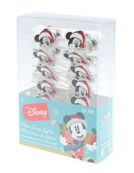 Disney Mickey Mouse Mini LED String Lights Christmas New With Box