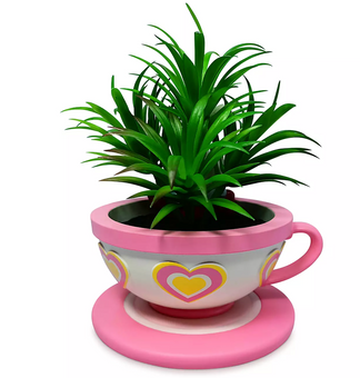 Disney Parks White Rabbit Tea Cup Faux Succulent Planter by Jerrod Maruyama New