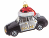 Robert Stanley Police Car with Santa Hat Glass Christmas Ornament New with Tag