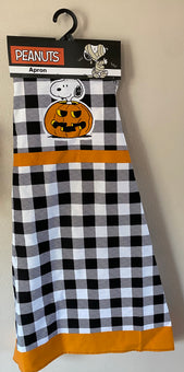 Peanuts Snoopy Halloween Pumpkin Adult Apron New with Tag