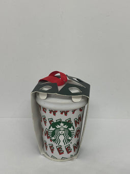 Starbucks Merry Coffee Ceramic Christmas Ornament New with Tag