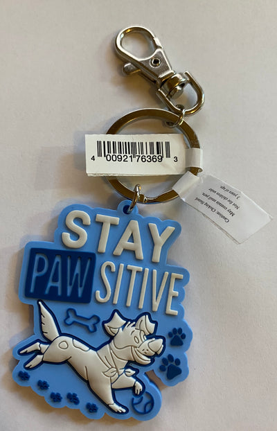 Disney Parks Dogs Stay Pawsitive Keychain New with Tag