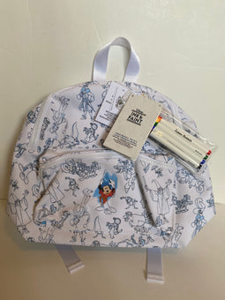 Disney Parks Ink & Paint Colorable Backpack with Markers New With Tag