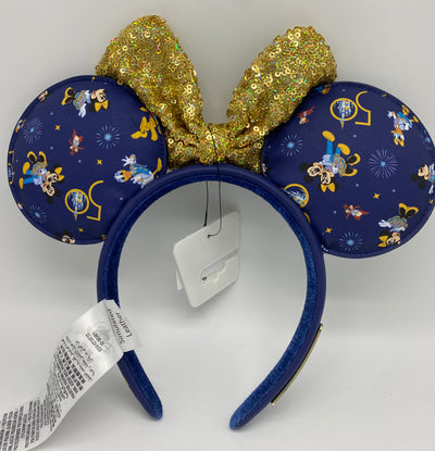 Disney Parks WDW 50th Mickey and Friends Ear Headband Loungefly New with Tag