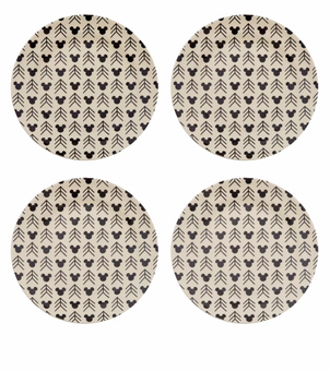 Disney Parks Homestead Mickey Icon Kitchen Set of 4 Side Plates New with Tag