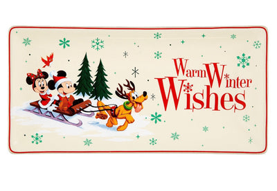 Disney Parks Holiday Home Mickey & Friends Ceramic Tray New