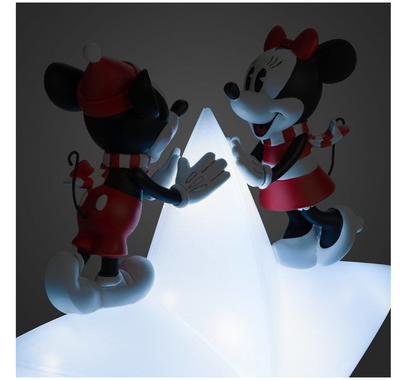 Disney Store Mickey and Minnie Light-Up Holiday Christmas Tree Topper New Box