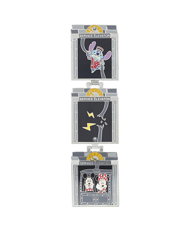 Disney Parks Mickey and Friends Hollywood Tower Hotel Tri-fold Pin New with Card