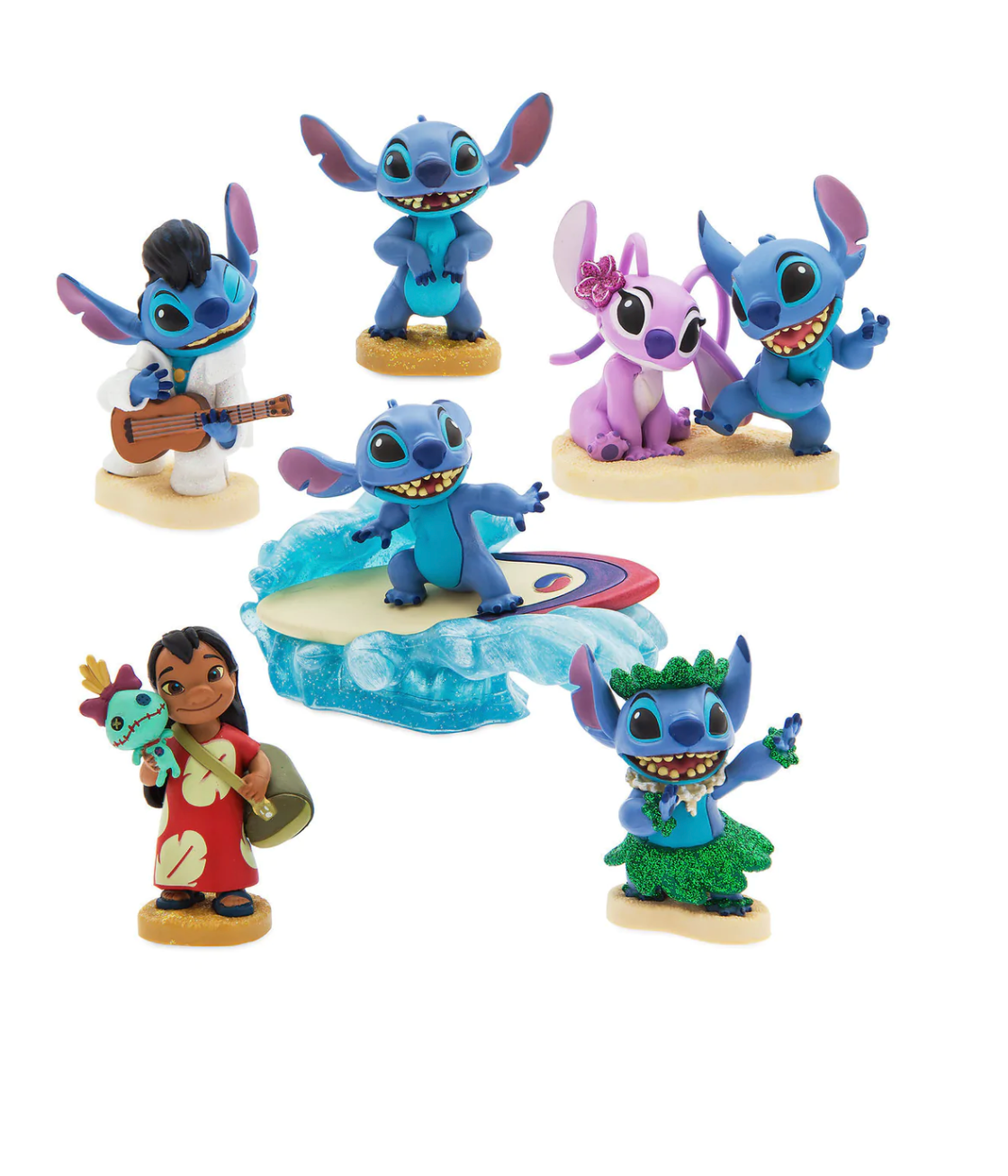 Disney Stitch with Guitar Mini Figurine