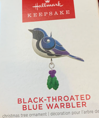 Hallmark 2022 Mini Black-Throated Blue Warbler Christmas Ornament New With Box