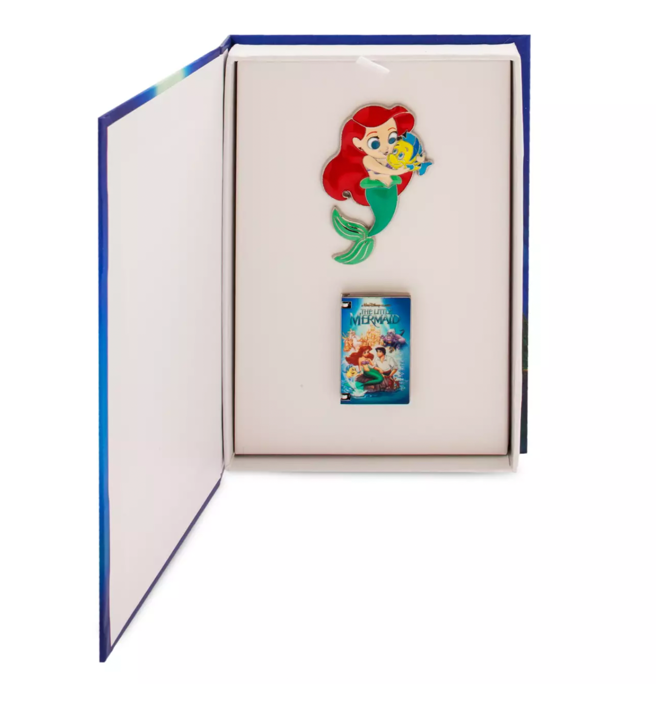 Disney The Little Mermaid Ariel and Flounder VHS Pin Set Limited Release New