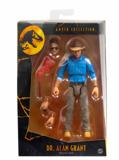 Jurassic World Amber Collection Dr. Alan Grant Figure New