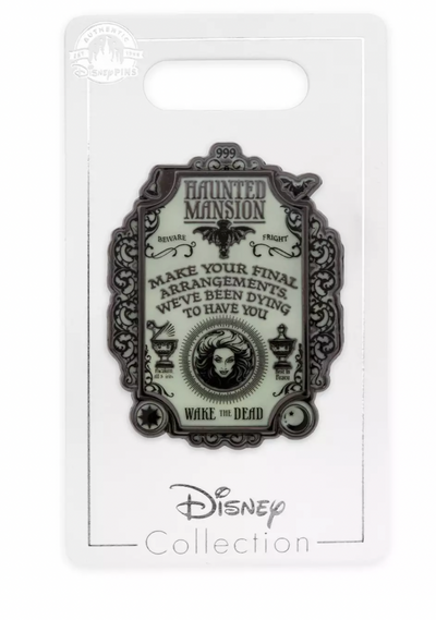 Disney Parks The Haunted Mansion Plaque Glow-in-the-Dark Pin New with Card