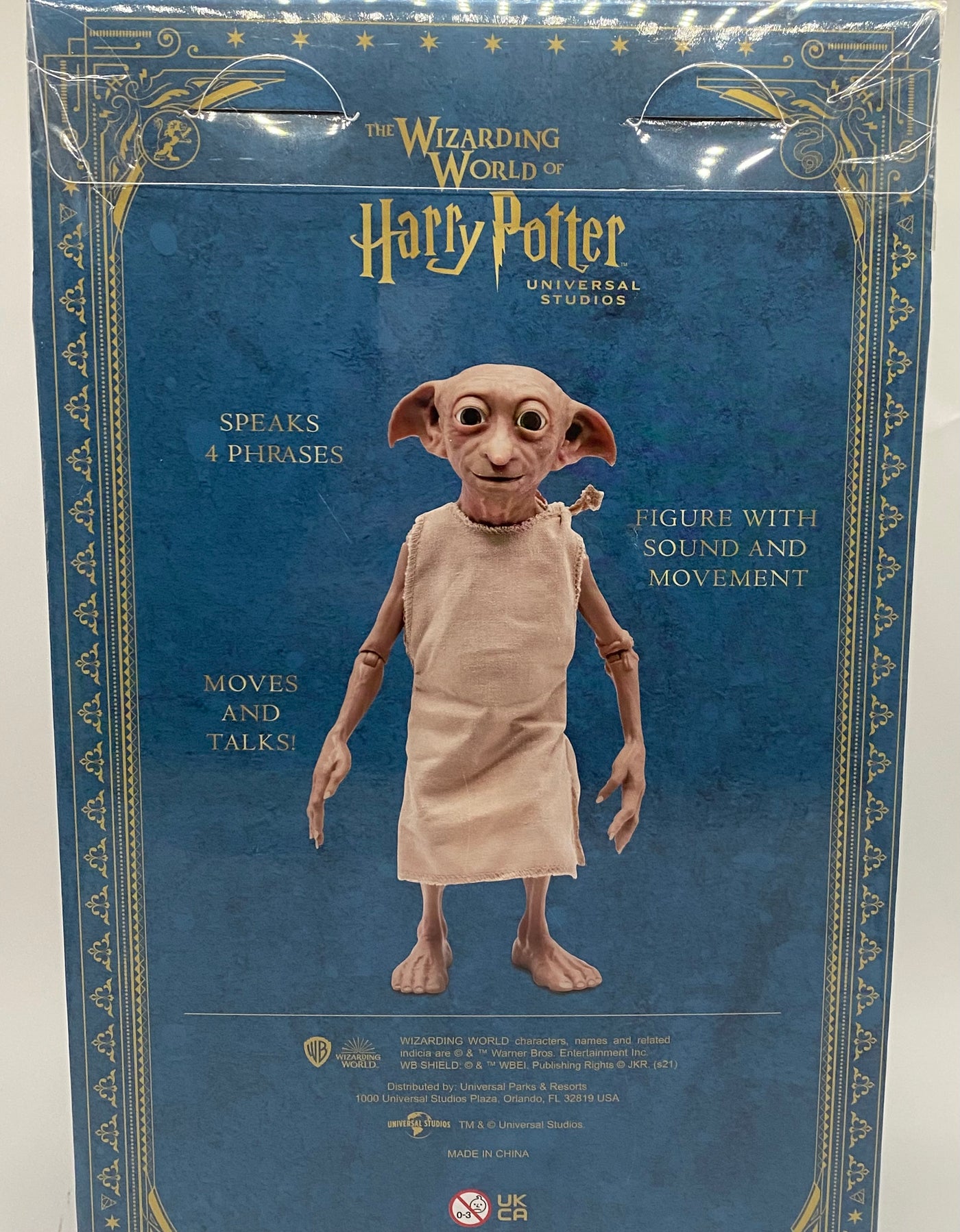 Universal Studios Wizarding World Harry Potter Dobby Sound Movement New with Box