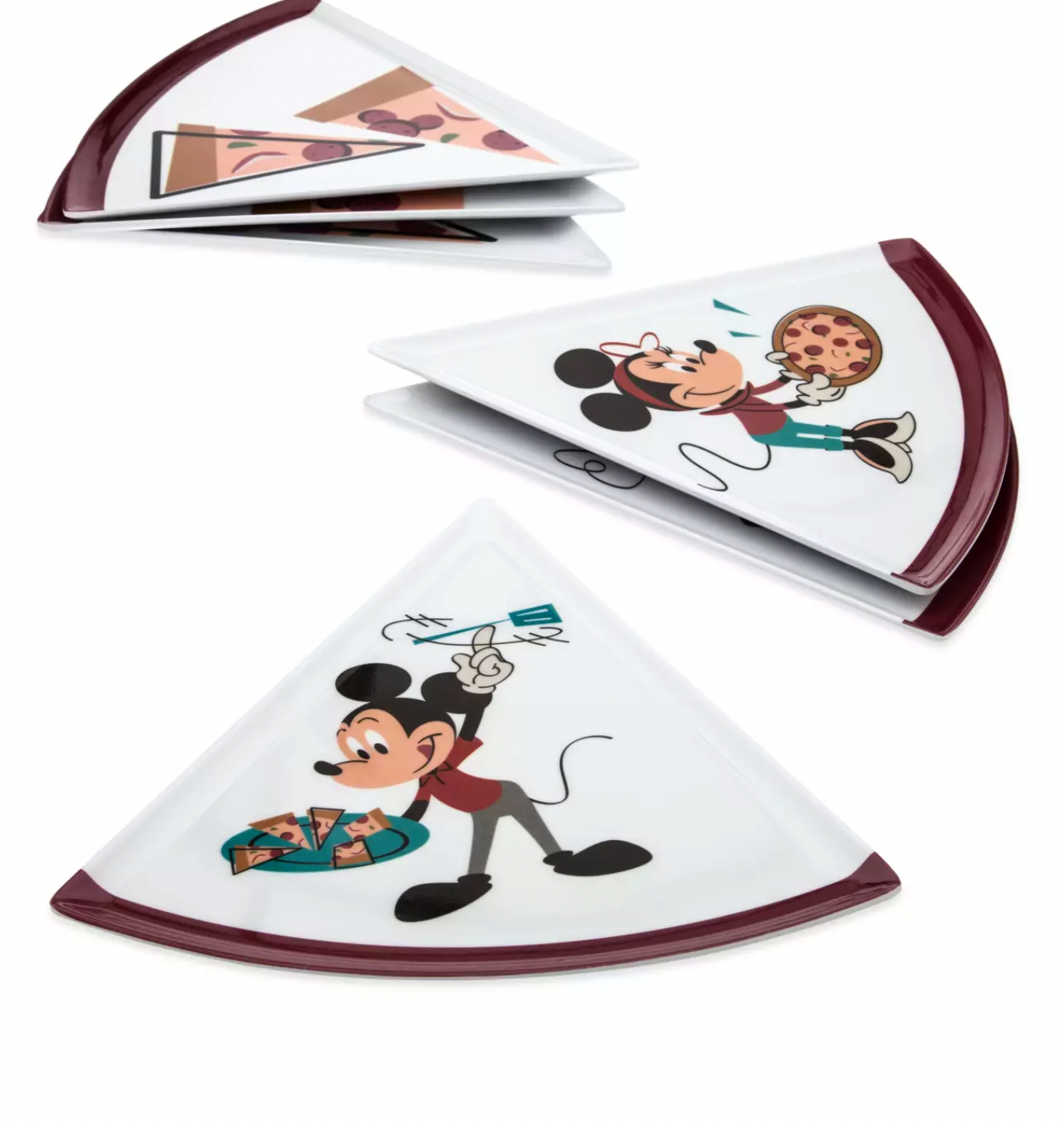 Disney EPCOT Food & Wine Festival 2022 Mickey and Minnie Pizza Slice Plate New