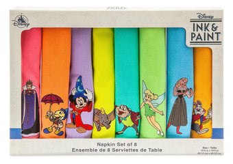 Disney Parks Ink & Paint Napkin Set of 8 New with Box