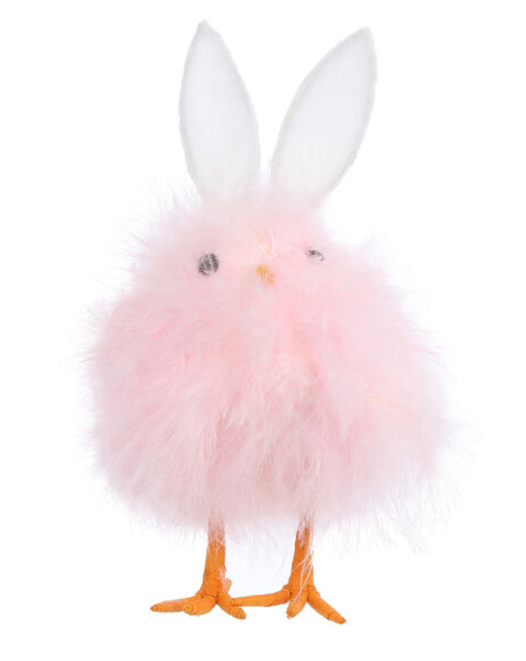 Happy Easter Decor Furry Chick Pink New with Tag