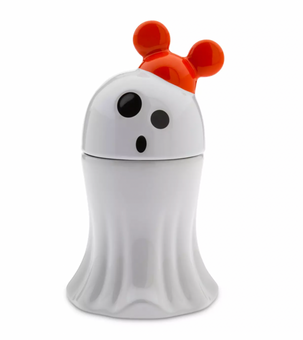 Disney Parks Halloween Ghost With a Mickey Ear Hat Lid Candle Holder New