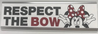 Disney Parks Minnie Mouse Respect the Bow Desk Nameplate New