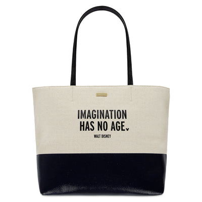 Disney Imagination Has No Age Canvas Glitter Tote by Kate Spade New with Tag