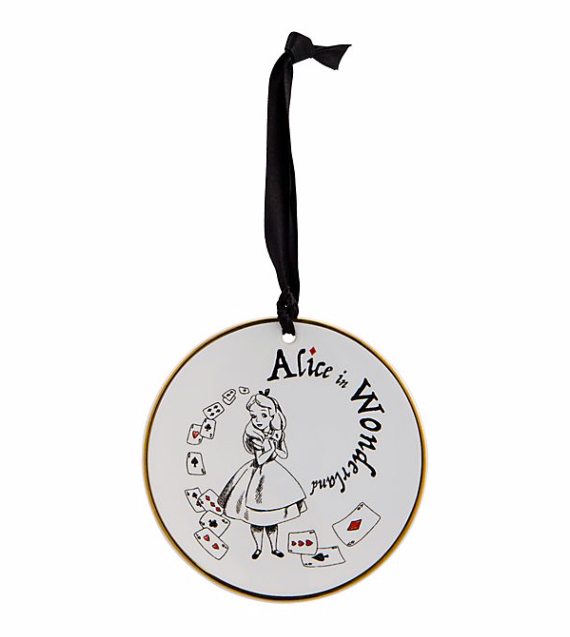 Disney Disneyland Paris Alice in Wonderland Tea Plate Christmas Ornament New