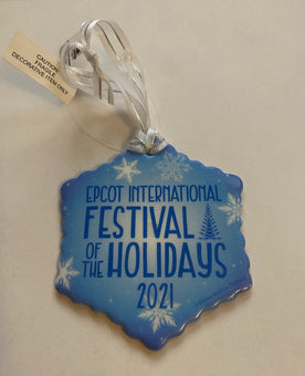 Disney Epcot Festival of Holidays 2021 Frozen Olaf Sven Christmas Ornament New