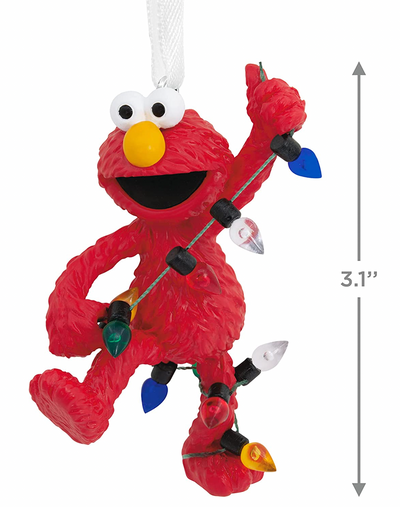 Hallmark Sesame Street Elmo Holding Light String Christmas Ornament New