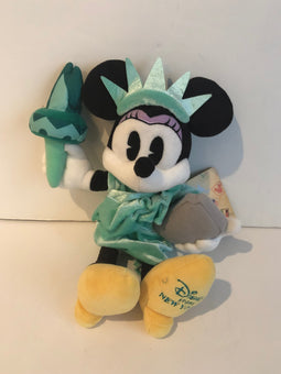 Disney Store Authentic 12" Minnie Mouse Lady Liberty Plush New With Tags