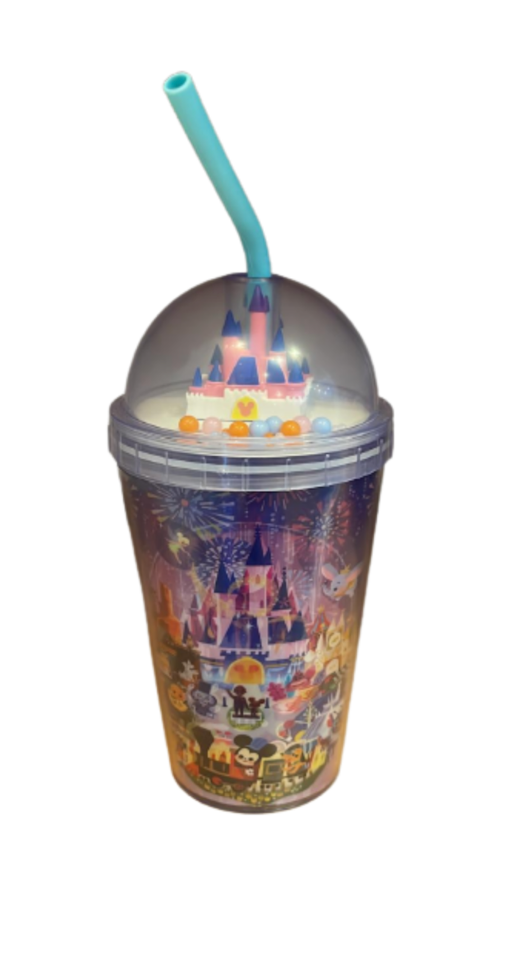 Disney Parks Joey Chou Magic Kingdom Cinderella Castle Tumbler With Straw New