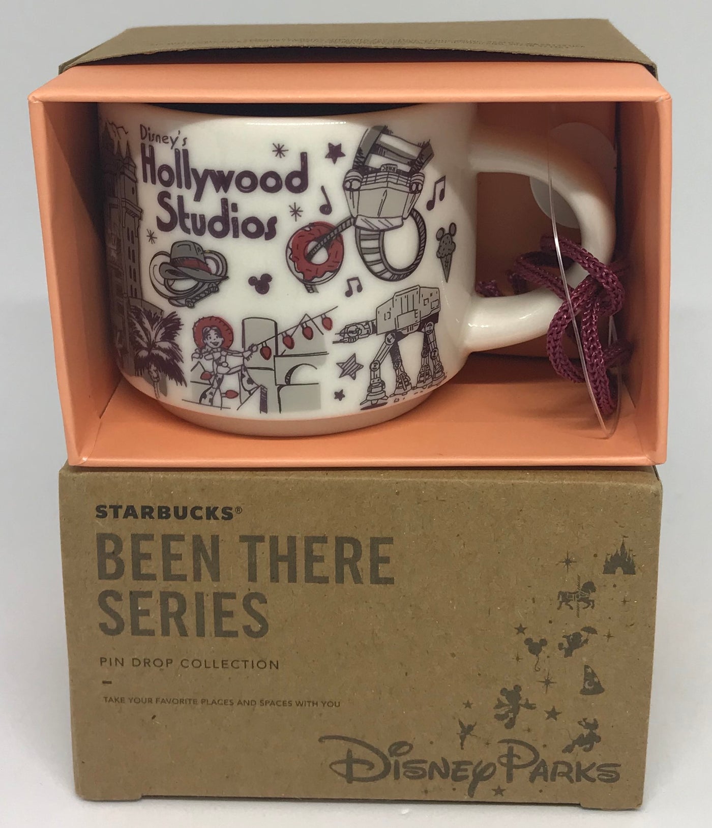 Disney Parks Starbucks Been There Hollywood Studios Coffee Mug Ornament New