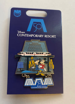 Disney WDW 50th Magical Celebration Mickey Minnie Contemporary Resort Pin New