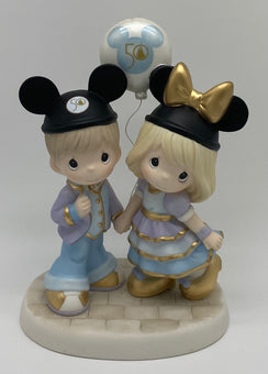 Disney Parks WDW 50th Precious Moment Porcelain Couple Figurine New with Box