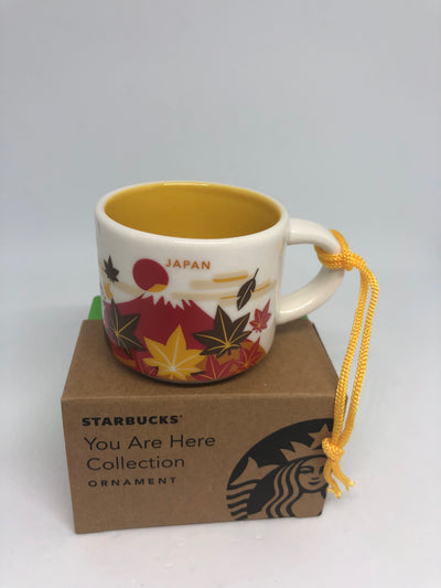 Starbucks Coffee You Are Here Japan Fall Espresso Mug Ornament New with Box