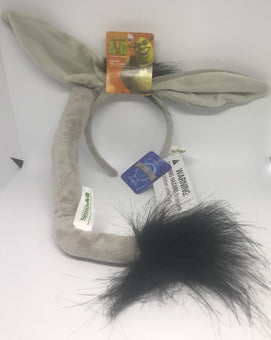 Universal Studios Shrek 4-D Donkey Tail Ears Headband Plush New with Tags