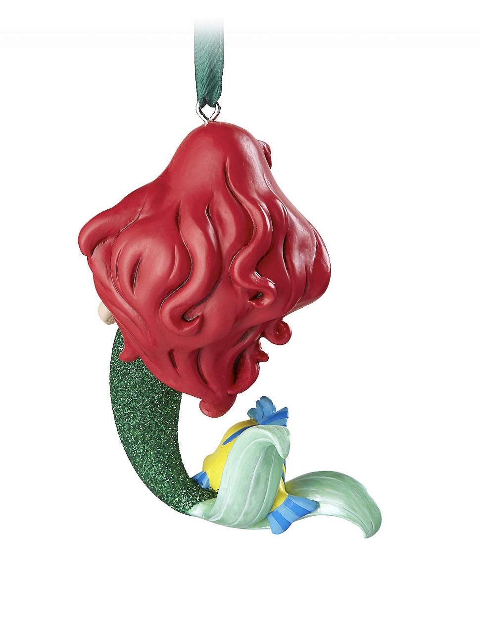 Disney Parks Ariel and Flounder Glitter Christmas Ornament New with Tags