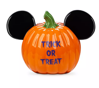Disney Parks Happy Halloween Trick or Treat Mickey Mouse Pumpkin Candy Bowl New