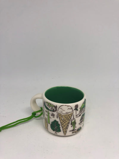 Starbucks Coffee Been There Vermont Ceramic Mug Ornament New with Box