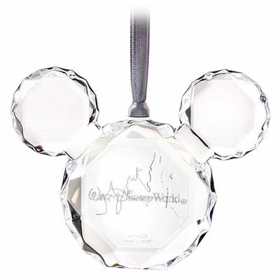 Disney Walt Disney World Faceted Flat Mickey Icon Christmas Ornament New w Tag