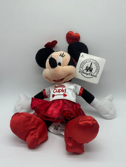 Disney Parks Valentine's Day Minnie I'm With Cupid Plush New with Tag